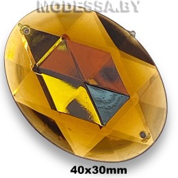 2660 Стразы 40х30мм Ц:7 Коричневый