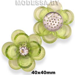 27070 Украшение 40х40мм Ц:Зелёный