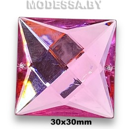 Стразы 30х30мм Ц:Розовый 