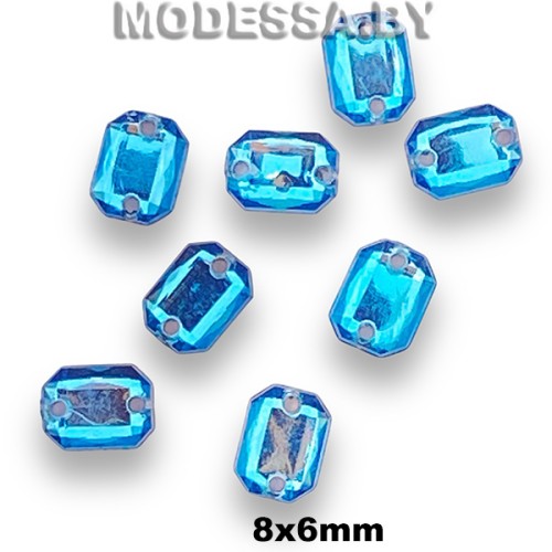 Украшение 8х6мм Ц:Бирюзовый