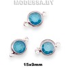 9004 Украшение 15х9мм Ц:Бирюзовый N