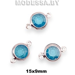 9004 Украшение 15х9мм Ц:Бирюзовый N