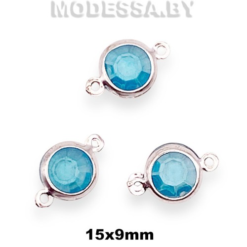 9004 Украшение 15х9мм Ц:Голубой N
