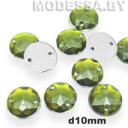 Стразы d10мм Ц:Зелёный 2