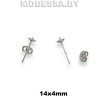 00401 Швензы для серёжек 14х4мм Ц:Никель 
