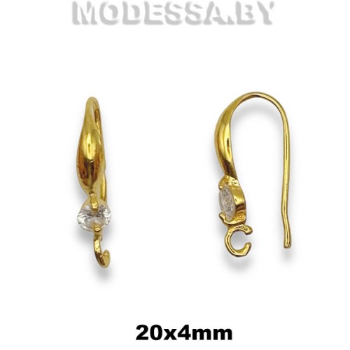 8830.085 Швензы для серёжек 20х4мм Ц:Золото