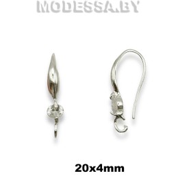 8830.085 Швензы для серёжек 20х4мм Ц:Серебро