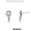 8830.12 Швензы для серёжек 18х8мм Ц:Никель