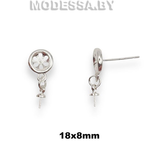 8830.12 Швензы для серёжек 18х8мм Ц:Серебро