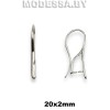 8830.40 Швензы для серёжек 20х2мм Ц:Серебро
