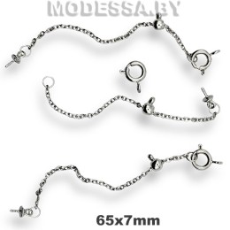 8830.26 Заготовка для бижутерии 65х7мм Ц:Никель