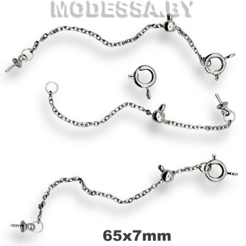 8830.26 Заготовка для бижутерии 65х7мм Ц:Никель