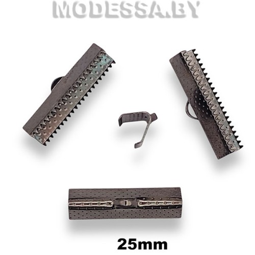 Зажим для лент 25мм Ц:Чёрный никель