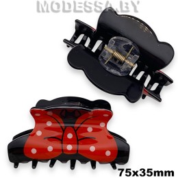 153 А Зажим для волос "Бант" Ц:Красный 