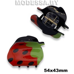 153 А Зажим для волос "Клубника" Ц:Красный