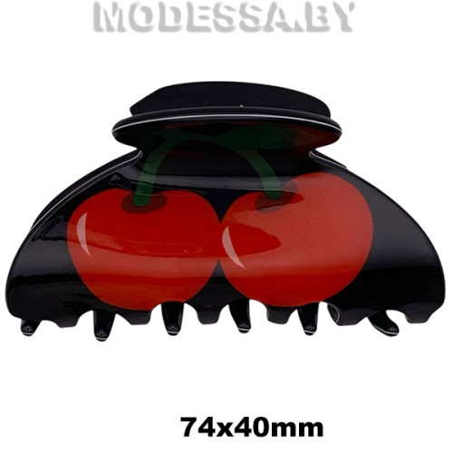 153 А Зажим для волос "Вишня" Ц:Красный 