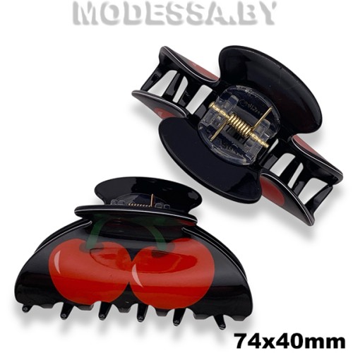 153 А Зажим для волос "Вишня" Ц:Красный 