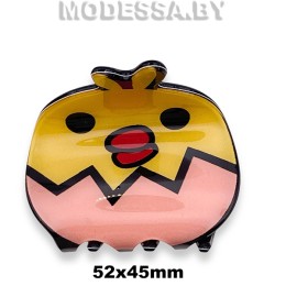 153 А Зажим для волос "Цыплята" Ц:Розовый