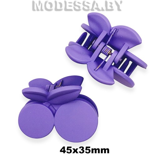 291-08 A Зажим для волос "вишня L" Ц:Сиреневый 