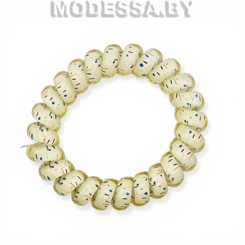 065 l Резинка для волос спираль Ц:2 Св.Жёлтый