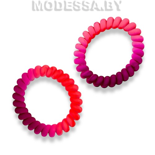 075 R Резинка для волос Ц:1 Малин.-коралловый