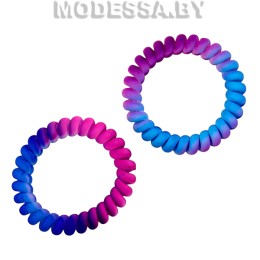 075 R Резинка для волос Ц:4 Малиново-голубой