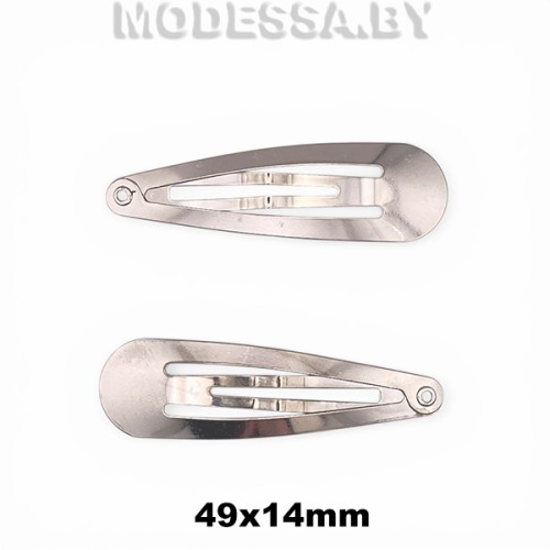 8525.08 Заготовка для заколки 49х14мм Ц:Никель 