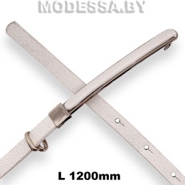 CY 010 Ремень 1200х10мм Ц:Никель/Белый