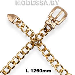 Пояс металл 1260х26мм Ц:Золото