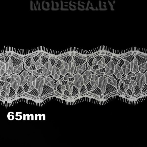 010 A кружево синтетическое Ц:Молочный 65мм
