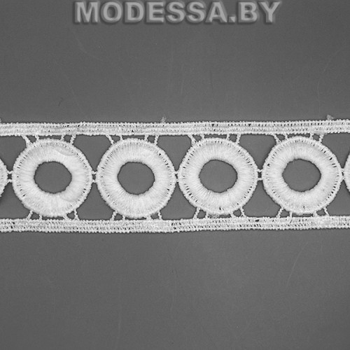 068 А Кружево синтетическое 30мм Ц:Молочный 