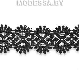 0907 CF Кружево синтетическое 40мм Ц:1 Чёрный 