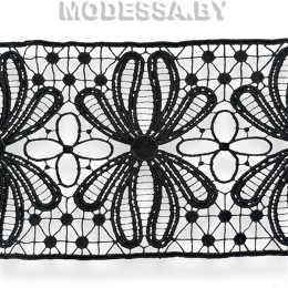 10063-11GM Кружево синтетич. 145мм Ц:Чёрный 