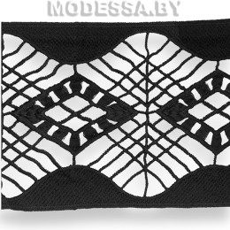 10064-11GM Кружево синтетич. 145мм Ц:Чёрный 