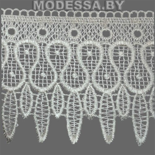 10566 Кружево синтетич. 105мм Ц:2 Т.Молочный 