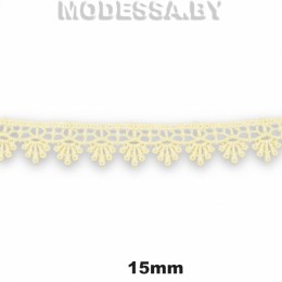 1062 КМС Кружево синт. 15мм Ц:2004 Св.Бежевый