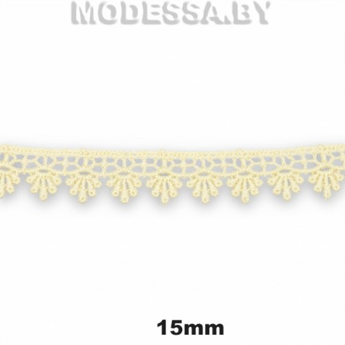 1062 КМС Кружево синт. 15мм Ц:2004 Св.Бежевый