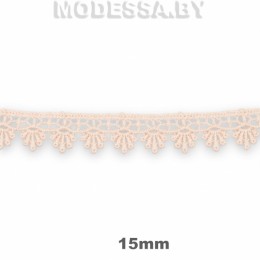 1062 КМС Кружево синт.15мм Ц:439 Пудра