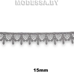 1063 КМС Кружево синтетич. 15мм Ц:270 Серый
