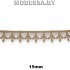 1063 КМС Кружево синтетич. 15мм Ц:450 Бежевый