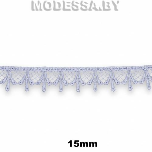 1063 КМС Кружево синтетич. 15мм Ц:600 Голубой 