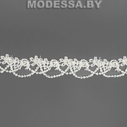107 Кружево синтетическое 20мм Ц:Молочный