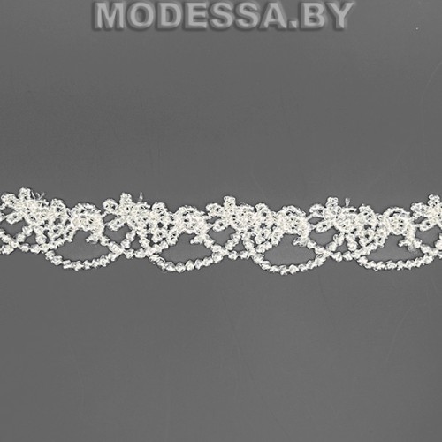 107 Кружево синтетическое 20мм Ц:Молочный