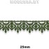 1096 КМС Кружево синтетич. 25мм Ц:2116 Зелёный
