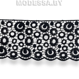  J 11373 Кружево синтетическое 85мм Ц:Чёрный 