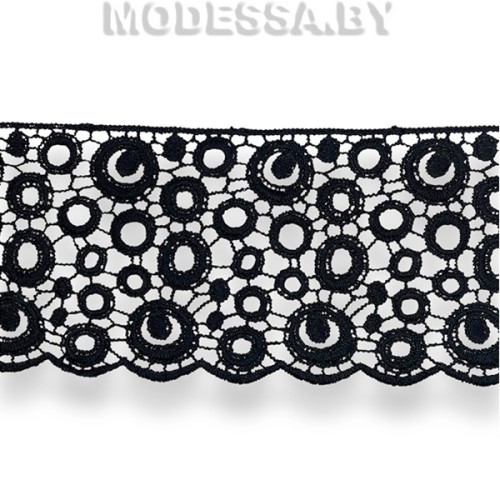  J 11373 Кружево синтетическое 85мм Ц:Чёрный 