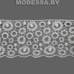 J 11373 Кружево синтетическое 85мм Ц:Молочный 