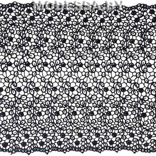 1239 FY Кружево синтетическое 220мм Ц:Чёрный 