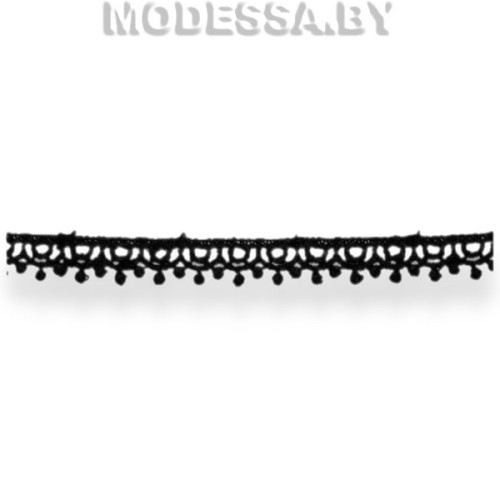 248 W Кружево синтетическое 10мм Ц:1 Чёрный 
