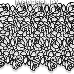 2486 CF Кружево синтетическое 100мм Ц:Чёрный 